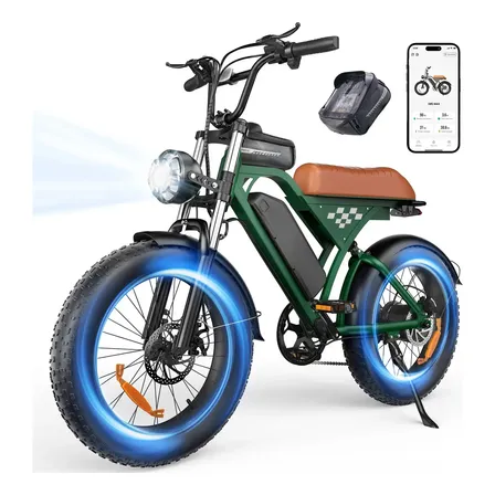 Bicicleta Elétrica Xroymexroy Para Adultos, Motor De 1000 W E Bateria De 18.2 Ah, Velocidade De 50 Km/h, Autonomia De Mais De 88+km, Rodas De 20*4 Polegadas, Ideal Para Montanha E Terrenos Acidentado