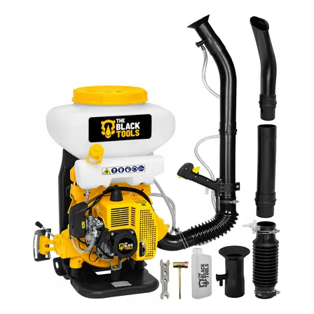 Atomizador Soprador Costal A Gasolina 41,5cc Pulverizador Pó Liquido Profissional Motor 2 Tempos Taz415 The Black Tools Amarelo E Branco