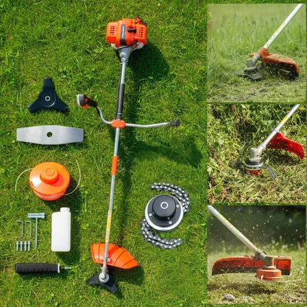 Roçadeira A Gasolina Nakasaki Profissional 2 Tempos 75cc 3hp Com Trimmer + Kit Laminas