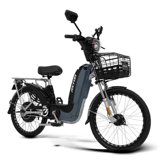 Bicicleta Elétrica 800w Astur Aro 24 Suspensão Acelerador Preto