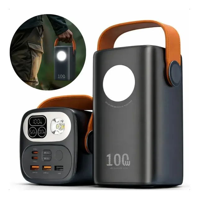 Power Bank 60000mah 100w Usb-c Carregador Portátil Para Notebook E Celular Compatível Starlink
