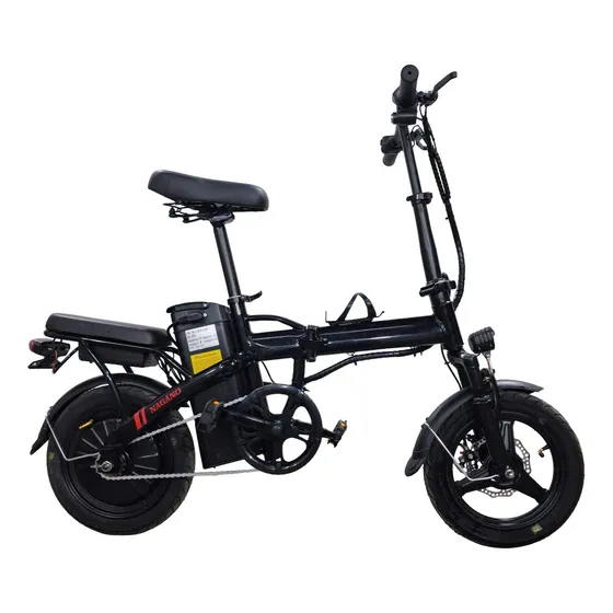 Bicicleta Elétrica Dobrável 400w 30km/h Farol De Led Preto