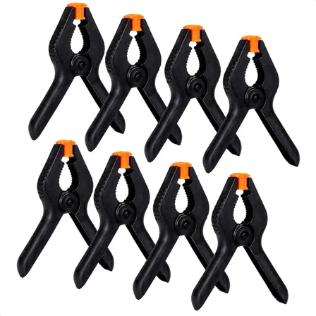 Kit 8 Grampos De Pressão Marceneiro 3 Pol Mola Reforçado Sargento Com Aperto Rápido Multiuso 35mm Blueforce