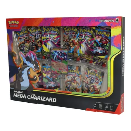 Box Pokémon Coleção Mega Charizard Inferno X