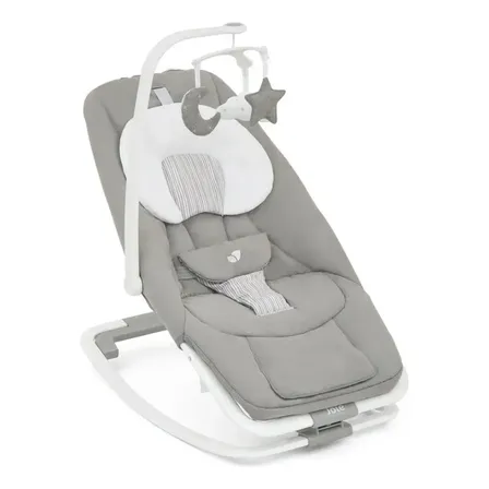 Cadeira De Descanso Bouncer Joie Dreamer Willow Cinza Para Bebê Reclinável Com Vibração Sons Canções Compacta Leve Cadeirinha De Balanço