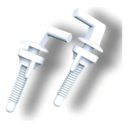 Parafusos Fixação Assento Tampa De Vaso Sanitário Branco Compatível Com Deca Izy Targa Ravena Aspen