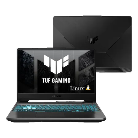 Notebook Gamer ASUS TUF Gaming A15, AMD RYZEN 7, RTX 3050, 8GB RAM, 512GB SSD, Linux KeepOS, Graphite Black - FA506NCG-HN216