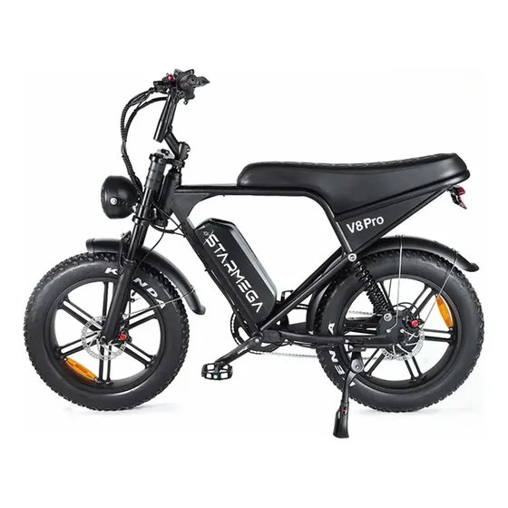 Bicicleta Elétrica Bike Pneu 20 750w Bateria 15a Ate 50km/h Preto