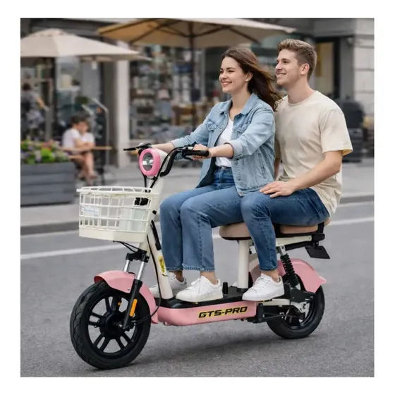 Bicicleta Elétrica 500w Branco/rosa Não Precisa Cnh Branco/rosa