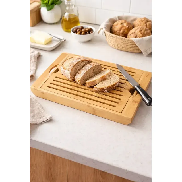 Tábua Migalheira Para Pães E Bolos Café Da Manhã Mesa Posta Tabua De Corte Para Pães E Bolos Bambu Organiza E Decora Bandeja Para Cortar Pão Bolo Pratica E Moderna Madeira