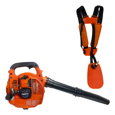 Soprador Folhas Lateral Profissional + Cinto Duplo Laranja