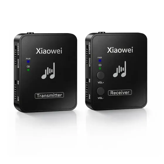 Monitor In Ear De Palco Xiaowei Sistema Wp-10 Wireless 2.4ghz Retorno Profissional Kit Transmissor + Receptor Preto Compatível Com Sistema Wp10 Para Banda Igreja Estúdio Profissional 127/220v