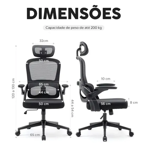 Cadeira Escritório Ergonômica Nr17 Giratoria Regulagem Altura Suporte Lombar Reclinavel 130 Graus Suporta Cor Preto Corsair