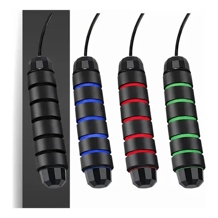 Corda De Pular Cross Speed Rope Rolamento Profissional Fit Preto