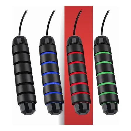 Corda De Pular Cross Speed Rope Rolamento Profissional Fit Vermelho