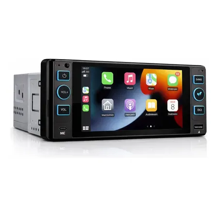 Central Multimídia Universal C/ Carplay Mp5 1 Din Bluetooth Central Multimídia 1 Din Carplay Universal Mp5 Bluetooth 5 Polegadas Espelhamento Com Fio Android Ios