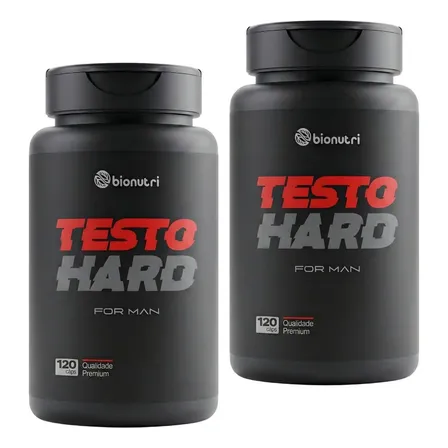 Kit 2 Testo Hard 240caps + Energia Pré Treino Massa Suplemento Bionutri Sem Sabor