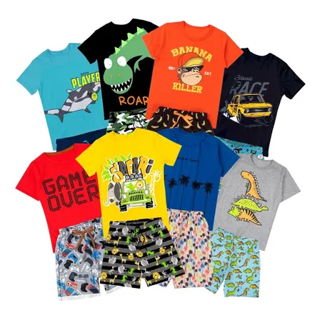 Kit 6 Peças De Roupa Infantil Menino Masculino Verão Atacado Masculino Tamanho 10 (6 E 7 Anos)