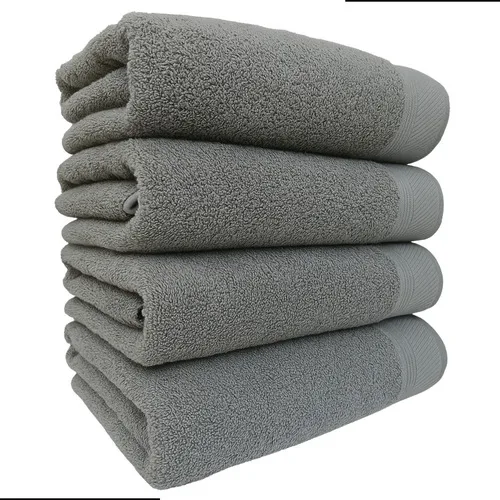 Toalhas De Banho Gigante Gramatura 500 G/m² Cinza 4 Peças