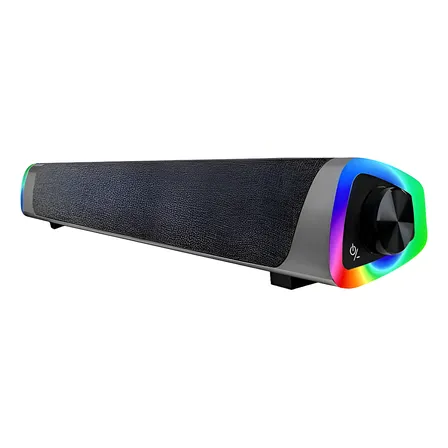Caixa Som Soundbar Gamer Bluetooth Computador Pc Led Rgb 20w