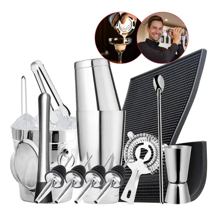 Kit Bar Coqueteleira Barman Caipirinha Profissional Inox