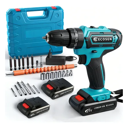 Parafusadeira Furadeira Sem Fio Bateria 21v Duas Baterias