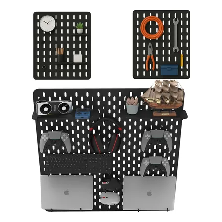 Pegboard M Premium Mdf Setup Gamer Home Office Preto Top Ful