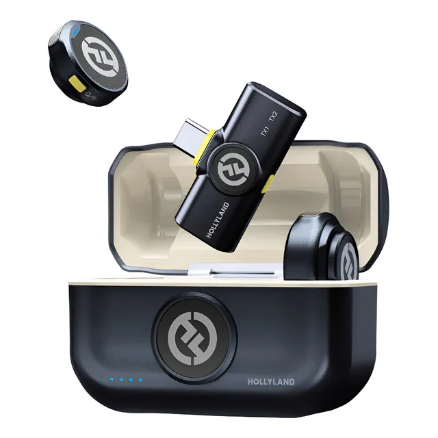 Microfone Hollyland Lark M2 Duo Usb-c Sem Fio Preto Preto