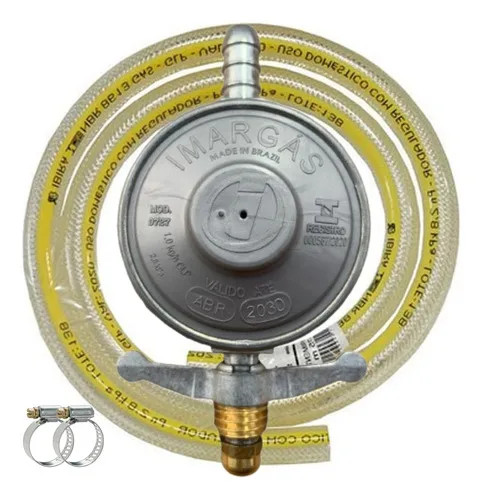 Registro Regulador Gás Cozinha Botijão Kit Mangueira 1,25m