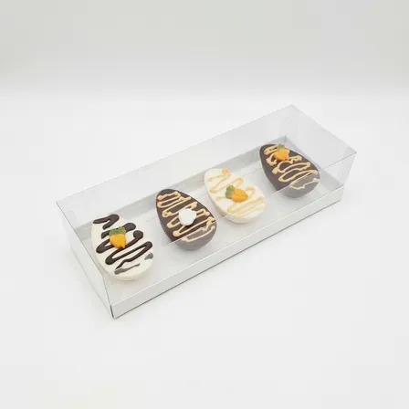 10 Caixas/embalagens Branca P/4 Ovos 50g - Páscoa