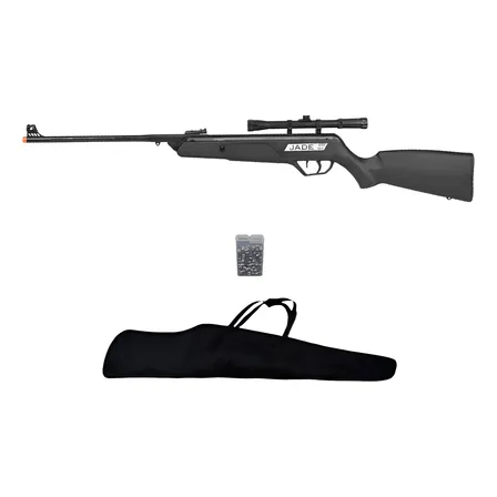Carabina Rifle Cbc Jade 5.5 + Luneta + Chumbinho + Capa Preto 5.5 Mm