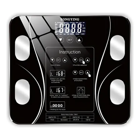 Balança Digital Bluetooth Bioimpedancia Inteligente Preto Bivolt