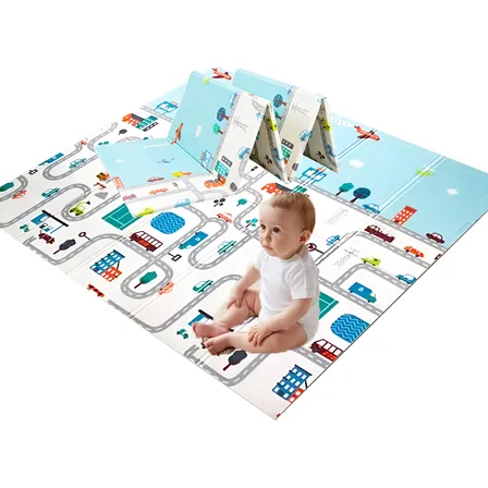 Tapete Infantil Pista Tatame Emborrachado Dobrável Macio