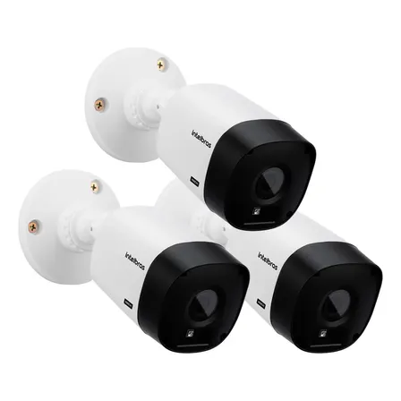 Kit 3 Câmera 1120b Intelbras P/ Dvr Visão Noturna + Brinde