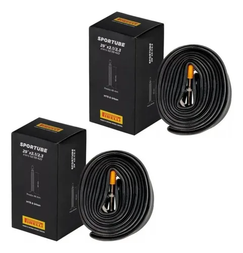 Par Câmara Ar Pirelli Bike Mtb Aro 29 Presta Bico Fino 48mm Presta