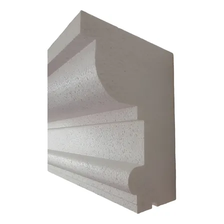 Moldura Externa De Isopor Fachada Kit 6 Mts Md G071 13x10cm Branco