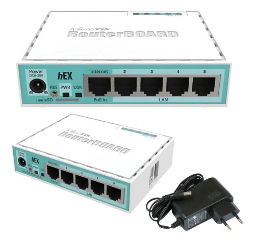 Roteador Mikrotik Routerboard Rb750gr3 Hex 10/100/1000 Mbps