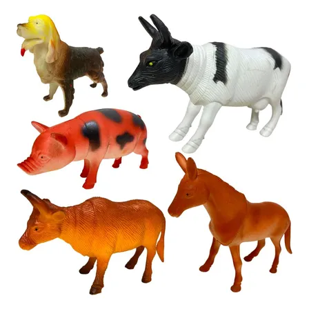 Fazendinha 6 Animais Emborrachados Fazendo Vaca Porco Cavalo