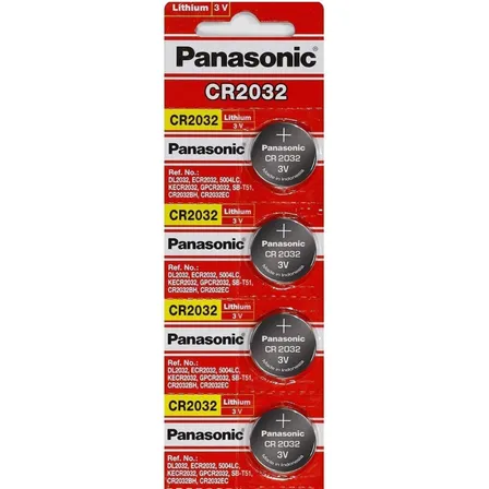 Kit 2 Cartelas Baterias Panasonic Cr2032 3v 10 Unidades