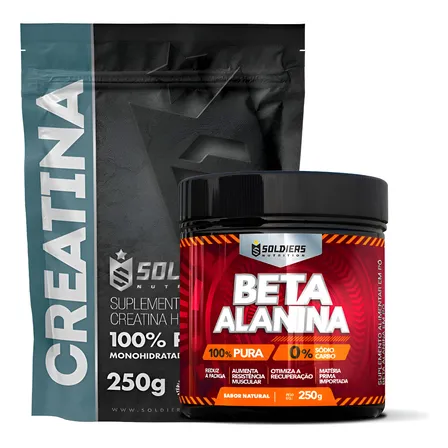 Kit: Beta Alanina 250g + Creatina 250g Natural