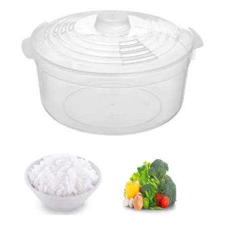 Panela De Arroz Legumes Pipoca Microondas Bpa Free 2,6l Transparente
