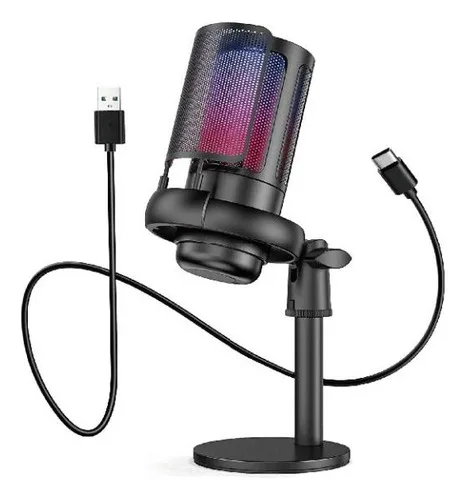 Microfone Gamer Condensador Profissional  Rgb Alta Qualidade