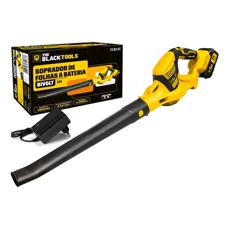 Soprador De Folhas Sem Fio A Bateria Elétrico Bivolt 21v Amarelo 110v/220v