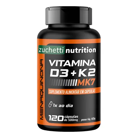 Vitamina D3 K2 Mk7 120 Cápsulas D3 2000ui K2mk7 Original