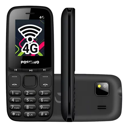 Telefone Celular Ideal Simples P26 4g Botões Tecla Grande Preto