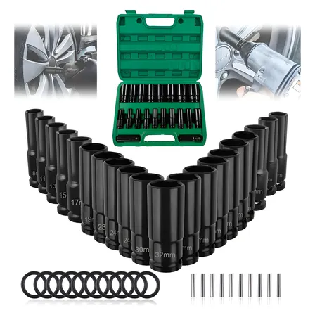 20x Jogo Chave Canhão Soquete Sextavada Longa 1/2 8-32mm