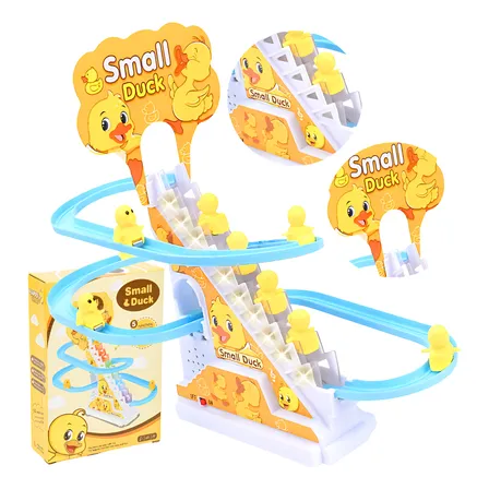 Brinquedo Pista Patinho Escorregador Musical Escada Pato Luz