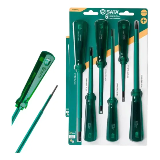 Kit Jogo De Chave Fenda/phillips Isolada 6 Pcs St08041l Sata