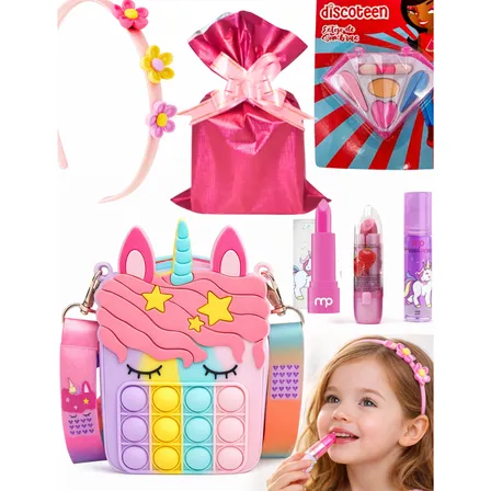 Kit Love Maquiagem De Criança Batom Gloss Presente Perfeito