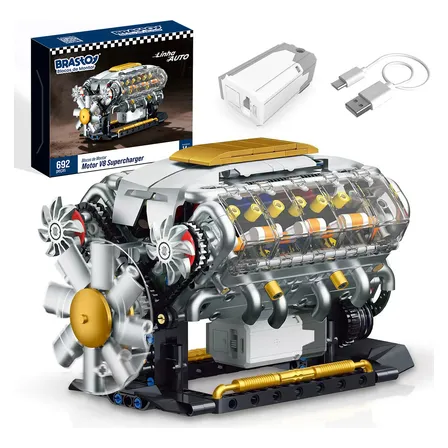 Camewin Conjunto De Blocos De Construção De Motor V8 692 Pcs